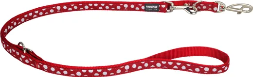 RedDingo  Führleine Design White Spots on Red