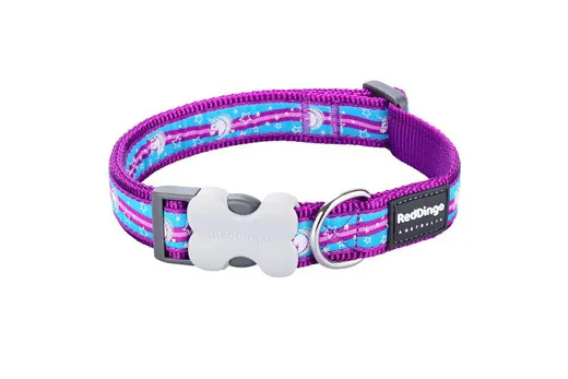 RedDingo Halsband Design Unicorn Purple