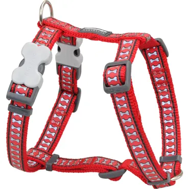 Geschirr Reflective Bones Rot