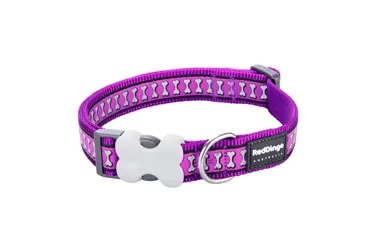Hundehalsband Reflective Bones Violett