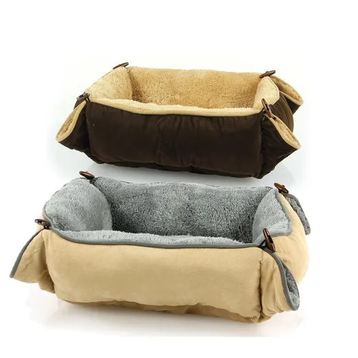 Hundebett in Grau und Braun