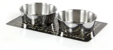 swisspet Magnetmatte mit Edelstahl Futternäpfen, Schwarz