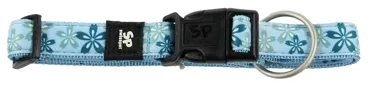 Hundehalsband Flower Hellblau