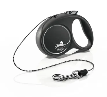 Black Design Seil-Rollleine Silber