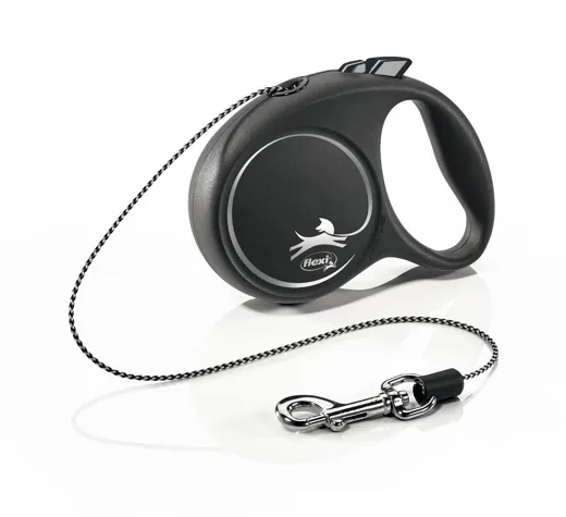 Flexi Black Design Rollleine Silber