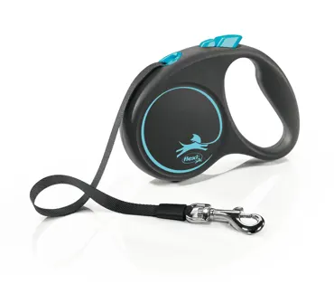 Black Design Seil-Rollleine Hellblau