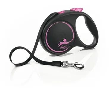 Black Design Seil-Rollleine Pink