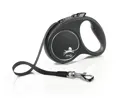 Flexi Black Design Gurt-Rollleine Silber