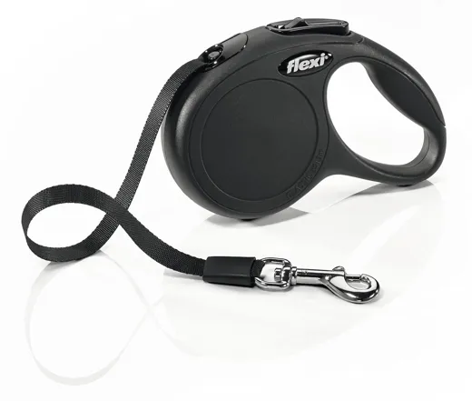 Flexi Classic Gurt-Rollleine Schwarz