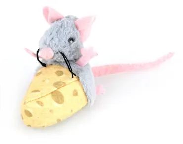swisspet Plüsch-Rennmaus auf Käsestück