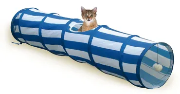 swisspet Katzenspieltunnel Outdoor Blau/Weiss