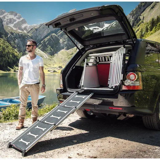 Innovative und robuste Teleskop-Rampe von 4pets.