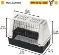 Abmessungen der Ferplast Atlas Car Mini Transportbox.
