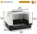 Abmessungen der Autohundebox Ferplast Atlas Car 100.