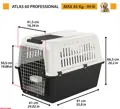 Abmessungen der Ferplast Atlas 60 Professional Box.