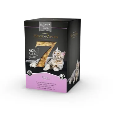 SevenLives Kitten Thunfisch mit Huhn, Vitamin/Taurin in Jelly 6x60g