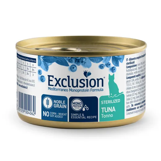 Exclusion Mediterraneo Monoprotein Nassfutter Adult Sterilized Thunfisch
