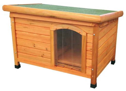 Hundehaus swisspet Albergo mit aufklappbarem Dach.