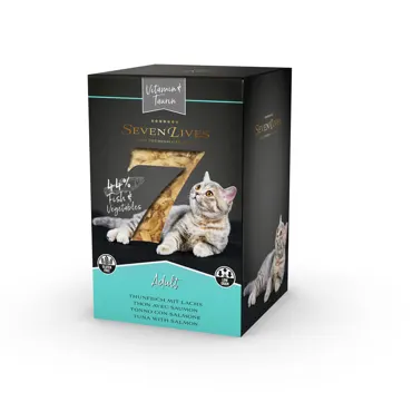 SevenLives Adult Thunfisch mit Lachs, Gemüse/Taurin in Jelly 6x60g