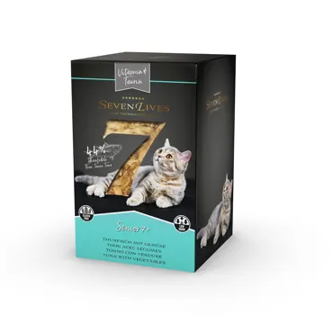 SevenLives Senior Thunfisch mit Gemüse, Vitamin/Taurin in Jelly 6x60g