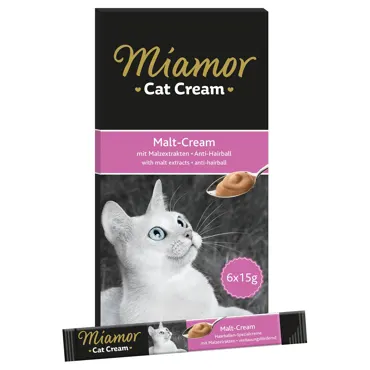 Miamor Cat Snack - Malt-Cream mit Malzextrakten 6x15g