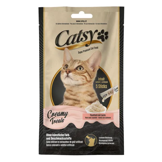 Catsy Creamy Treats Snacks Thunfisch und Lachs