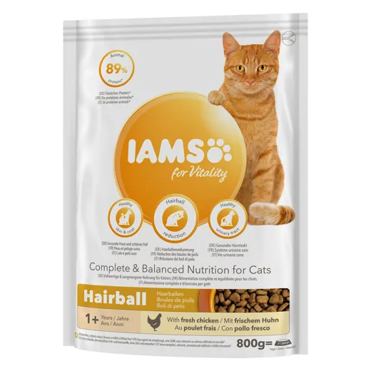 IAMS for Vitality Adult Hairball Huhn