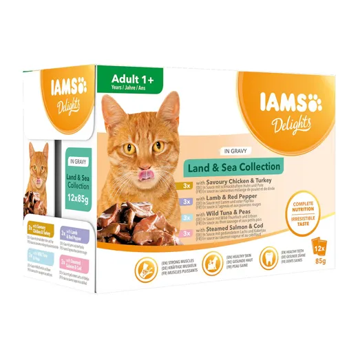IAMS Delights Adult in Sauce Land & Sea Mix