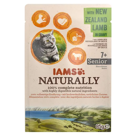 Naturally für ältere Katzen mit Lamm in Sauce