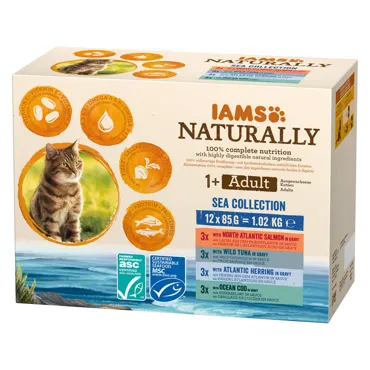 IAMS Naturally Adult Sea Mix, 12x85g