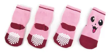 swisspet Hundesocken Smiley mit Anti-Slip 4 Stk.