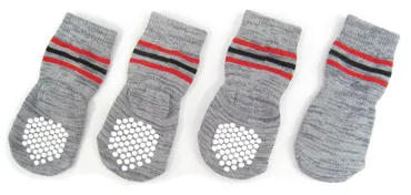 swisspet Hundesocken Grey-Step mit Anti-Slip 4 Stk.