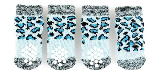Hundesocken Tri Mit Anti-Slip Hellblau 4 Stück