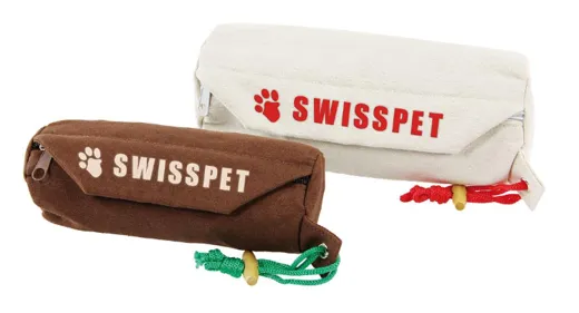 Snack Dummy von swisspet ist erhältlich in den Farben Weiss und Braun.