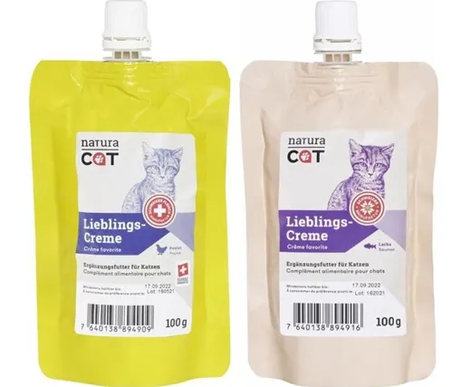 naturaCat Lieblings-Creme Multipack 4+1 in Beutel
