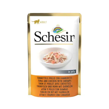 Schesir Jelly - Thunfisch, Huhn & Garnelen 85g