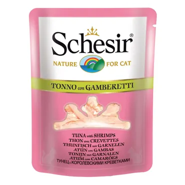 Schesir Brühe - Thunfisch mit Garnelen 70g
