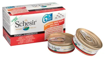Schesir Jelly in Dose - Thon mit Garnelen 6x50g Multipack