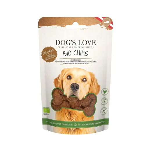 Dogs Love Chips 100% Bio-Snacks Geflügel