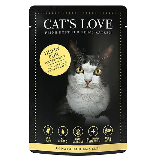 cat love huhn