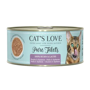 Cat's Love FILET Pur - Huhn & Lachs 100g