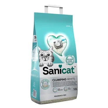 Katzenstreu Sanicat Clumping White Neutral 10L