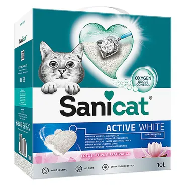 Katzenstreu Sanicat Active White Lotus Flower 10L