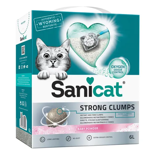Sanicat Katzenstreu Strong Clumps Baby Puder
