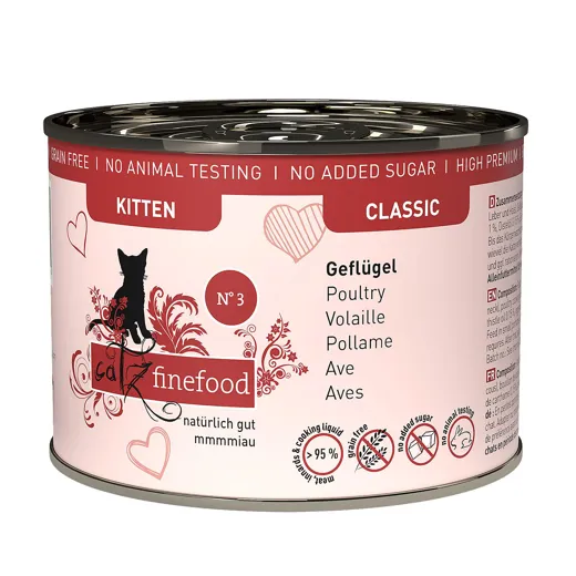 catz finefood Classic N3 Kitten Geflügel 200g