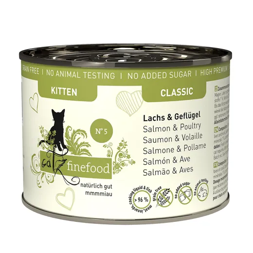 catz finefood Classic N5 Kitten Lachs Geflügel 200g
