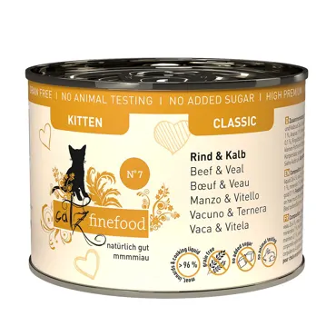 catz finefood Classic N°7 - Kitten - Rind & Kalb 200g