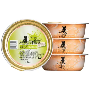 catz finefood Filets in Jelly N°405 - Pute, Huhn & Lachs 85g