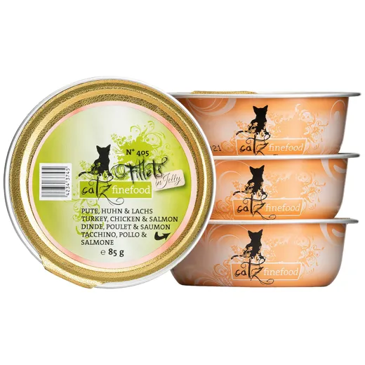 catz finefood Filets in Jelly N405 Pute, Huhn & Lachs 85g