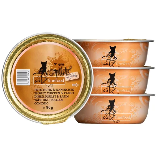 catz finefood Filets in Jelly N409 Pute, Huhn und Kaninchen 85g